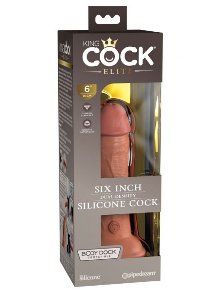 6 Inch 2Density Silicone Cock - 2